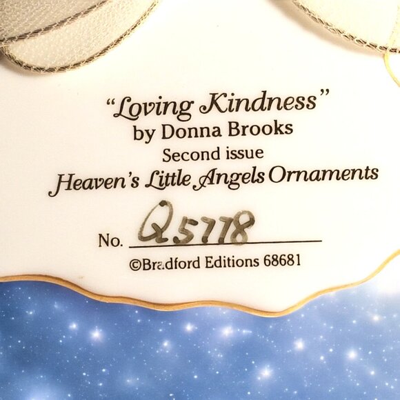 Heaven's Little Angels Porcelain Ornaments Loving kindness Donna Brooks Bradford - Picture 8 of 12